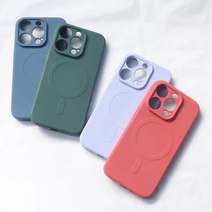 Кейс HQWear Silicone Case MagSafe за iPhone 13 Pro тъмносин