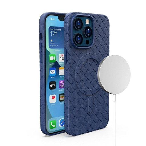 Кейс HQWear Woven Case за iPhone 13 Pro Max тъмносин