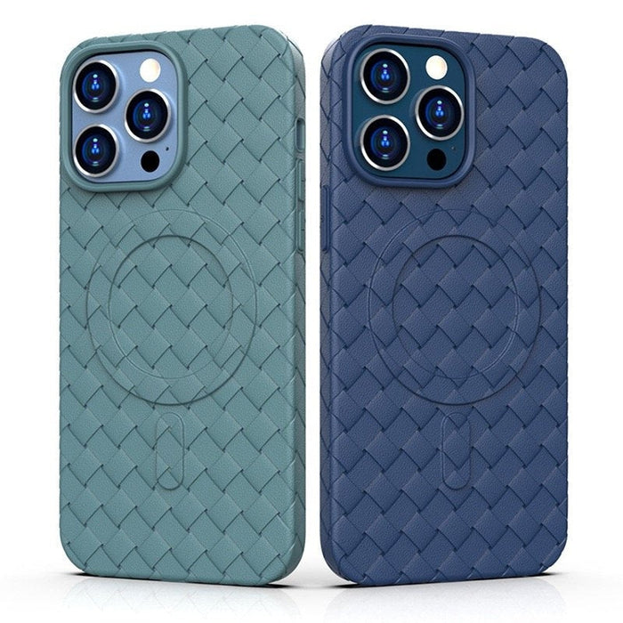 Кейс HQWear Woven Case за iPhone 15 Pro Max тъмносин