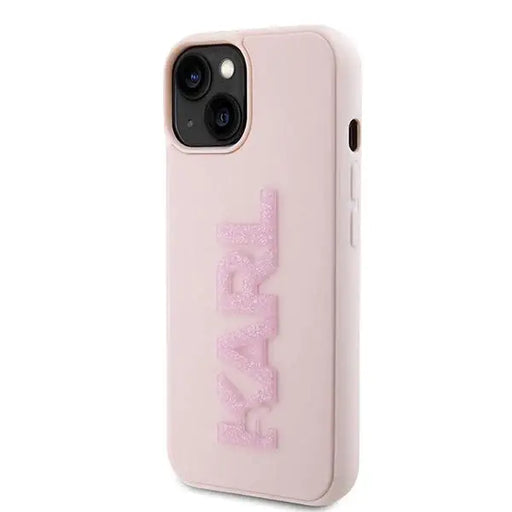 Кейс Karl Lagerfeld 3D Rubber Glitter Logo за iPhone