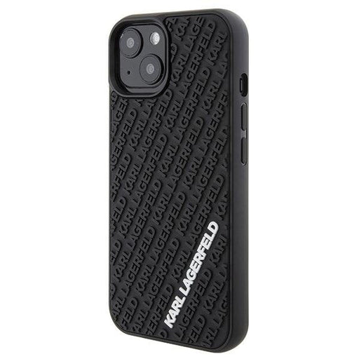 Кейс Karl Lagerfeld 3D Rubber Multi Logo за iPhone 15 черен