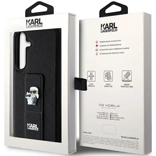 Кейс Karl Lagerfeld Gripstand Saffiano Karl&Choupette