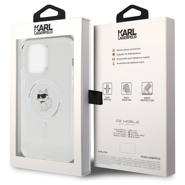 Кейс Karl Lagerfeld IML Choupette MagSafe за iPhone 15 Pro