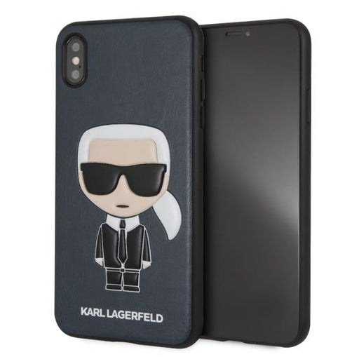 Кейс Karl Lagerfeld KLHCI65IKPUBL за iPhone Xs Max твърд син
