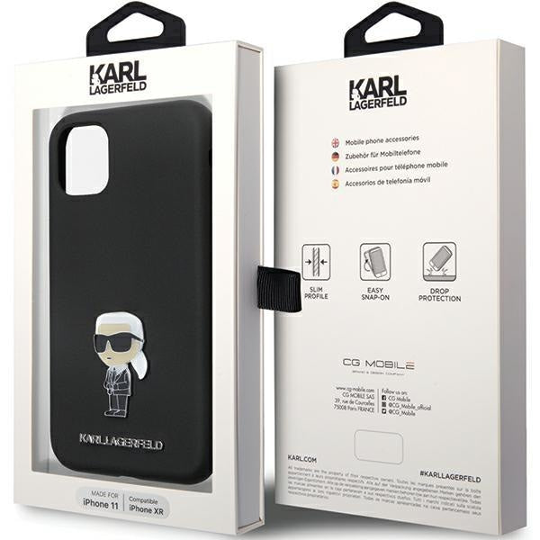 Кейс Karl Lagerfeld KLHCN61SMHKNPK за iPhone 11 / Xr черен