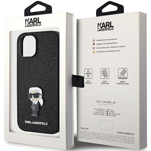Кейс Karl Lagerfeld KLHCP15SGKNPSK за iPhone 15 6.1 черен /