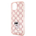 Кейс Karl Lagerfeld Monogram Choupette за iPhone 15 розов