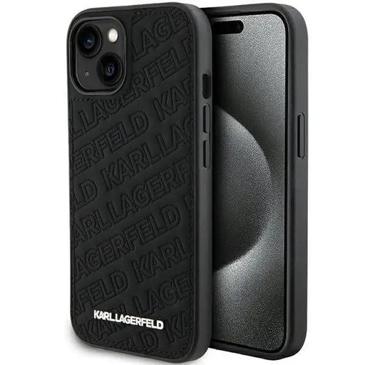 Кейс Karl Lagerfeld Quilted K Pattern за iPhone 15 черен