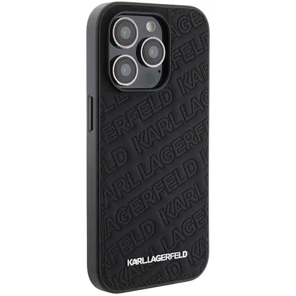 Кейс Karl Lagerfeld Quilted K Pattern за iPhone 15 Pro черен