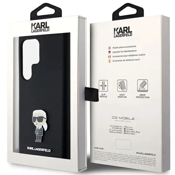 Кейс Karl Lagerfeld Silicone Ikonik Metal Pin за