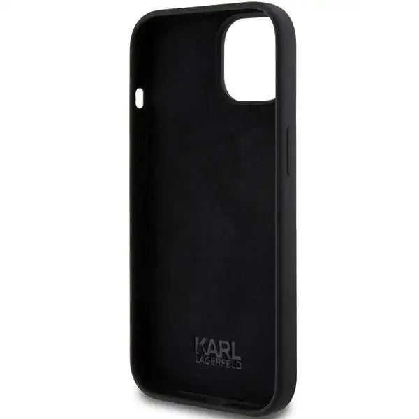 Кейс Karl Lagerfeld Silicone Karl Script за iPhone 15 черен