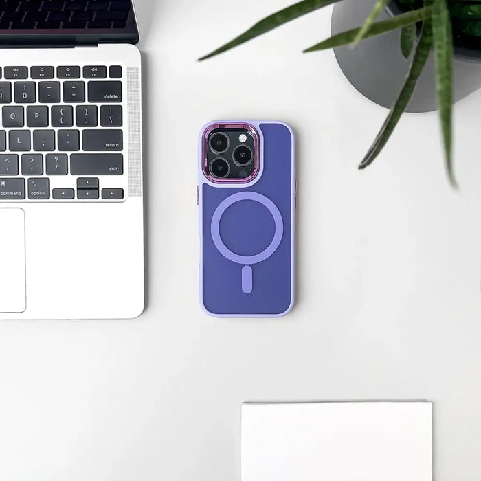 Кейс Magnetic Collection MagSafe за iPhone 16 Pro Max лилав