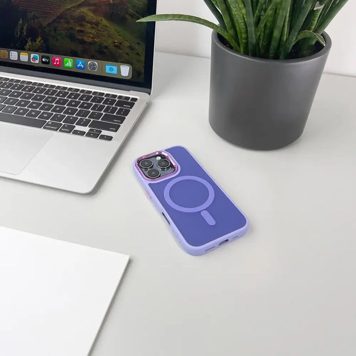 Кейс Magnetic Collection MagSafe за iPhone 16 Pro Max лилав