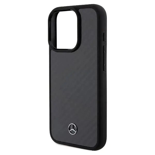 Кейс Mercedes Carbon Fiber Dynamic за iPhone 15 Pro черен