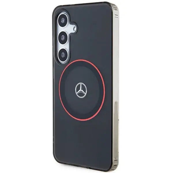 Кейс Mercedes Double Layer W Red MagSafe за Samsung