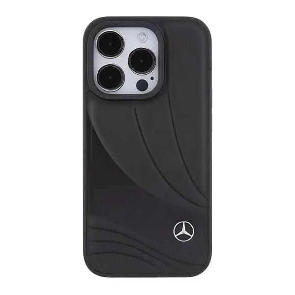 Кейс Mercedes Leather Wave Pattern за iPhone 15 Pro
