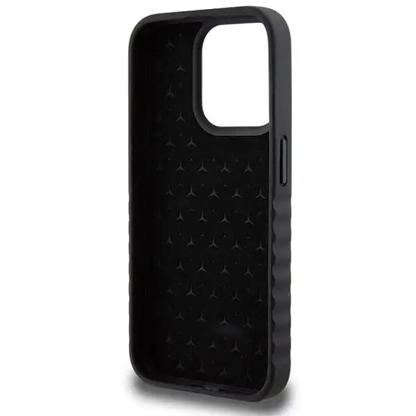 Кейс Mercedes Smooth Leather за iPhone 15 Pro черен