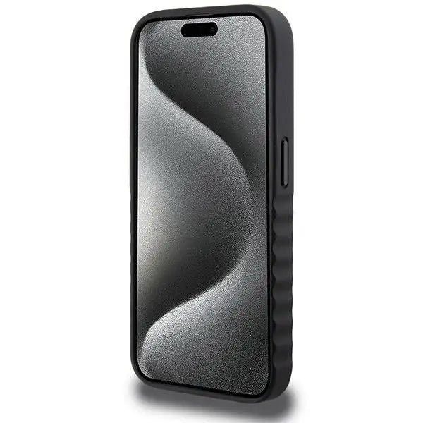 Кейс Mercedes Smooth Leather за iPhone 15 Pro Max черен