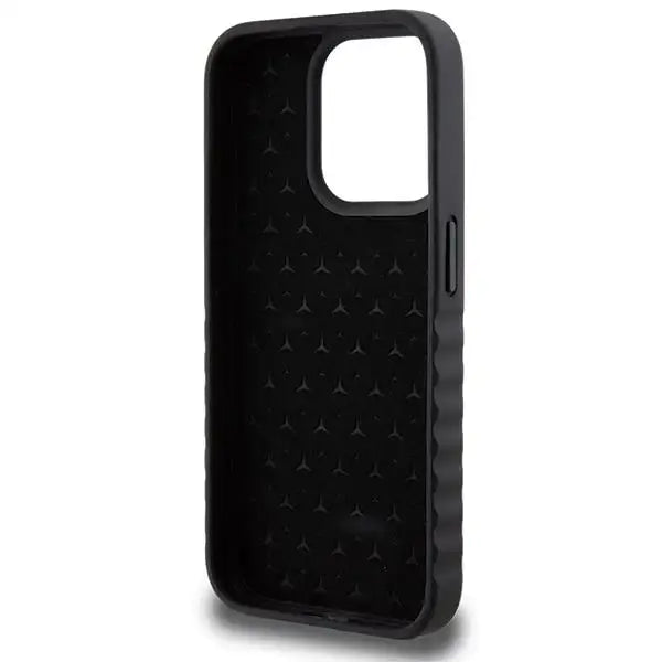 Кейс Mercedes Smooth Leather за iPhone 15 Pro Max черен