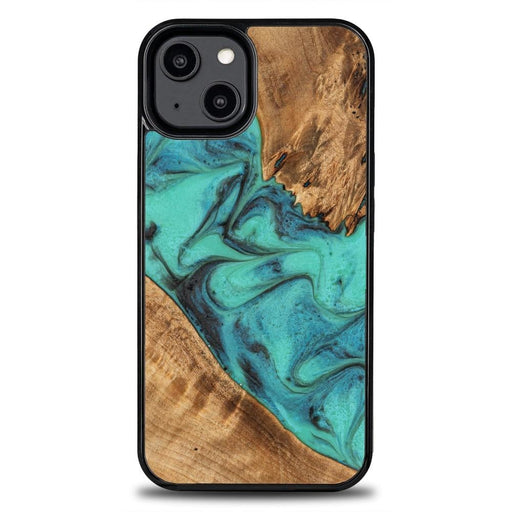 Кейс от дърво и смола Bewood Unique Turquoise за iPhone 15