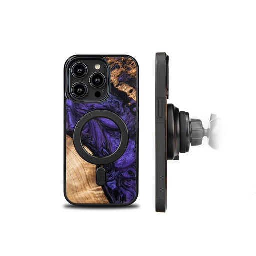 Кейс от дърво и смола Bewood Unique Violet MagSafe за iPhone
