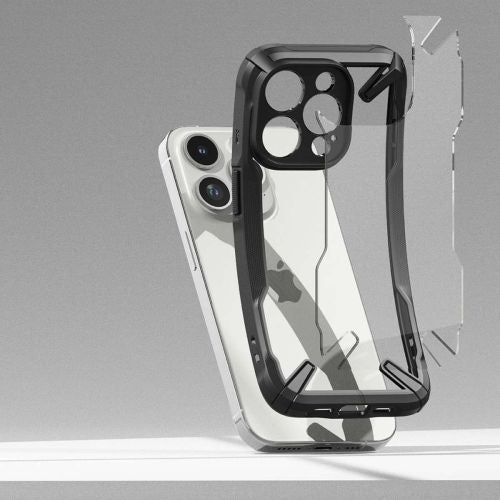 Кейс Ringke Fusion X за iPhone 15 Pro Max прозрачен с черна