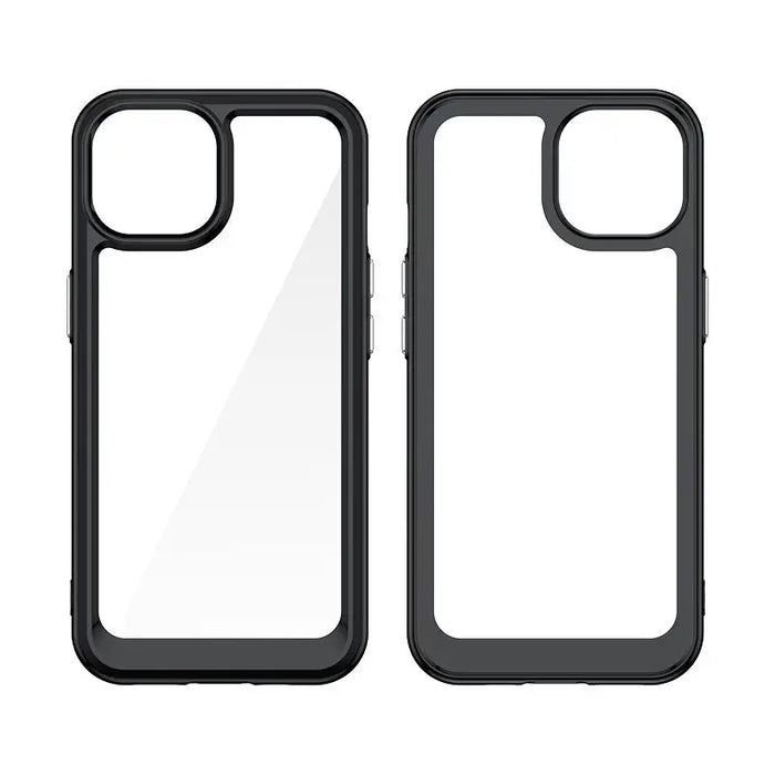 Кейс с гъвкава рамка HQWear Outer Space за iPhone 15 син