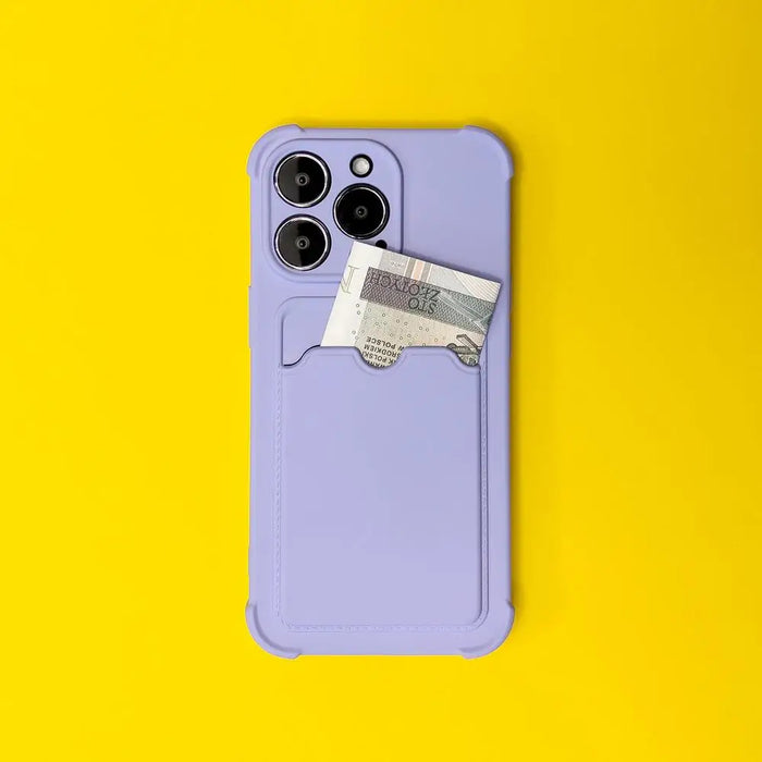 Кейс с отделение за карти HQWear за iPhone XR Небесносин