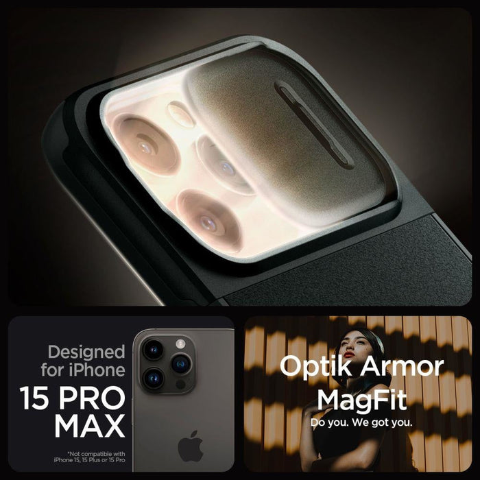 Кейс с протектор за камера Spigen Optik Armor за iPhone 15