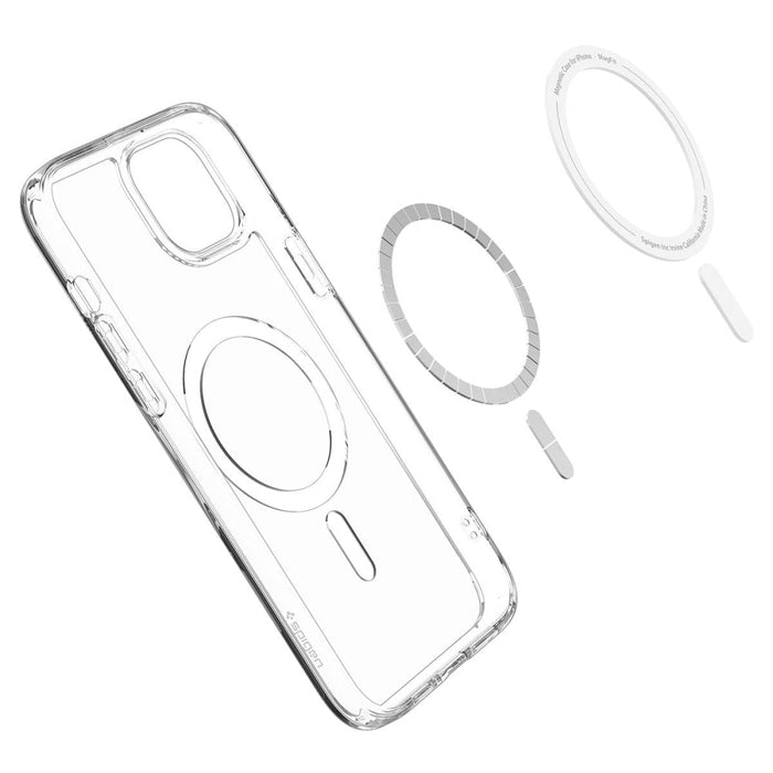 Кейс Spigen Crystal Hybrid MagSafe за iPhone 15 бял
