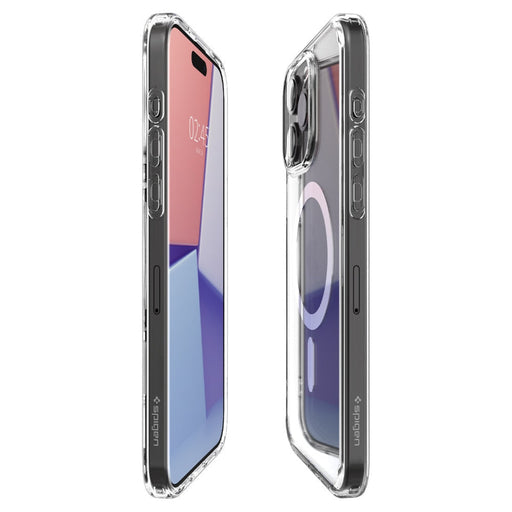 Кейс Spigen Crystal Hybrid MagSafe за iPhone 15 Pro Max бял
