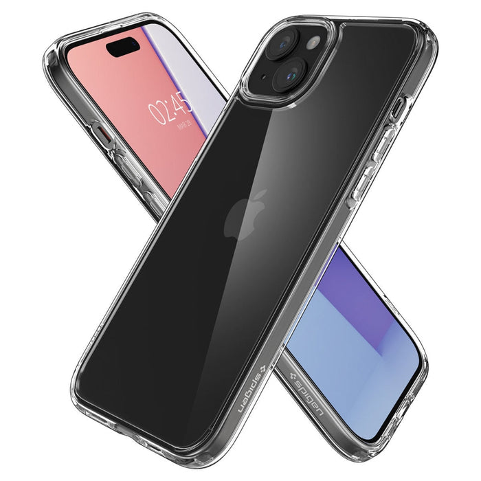 Кейс Spigen Crystal Hybrid за iPhone 15 прозрачен