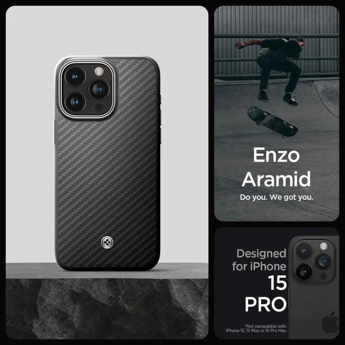 Кейс Spigen Enzo Aramid Mag Case за iPhone 15 Pro