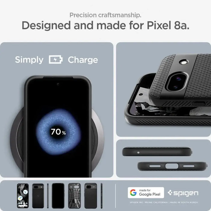 Кейс Spigen Liquid Air за Google Pixel 8A матово черен