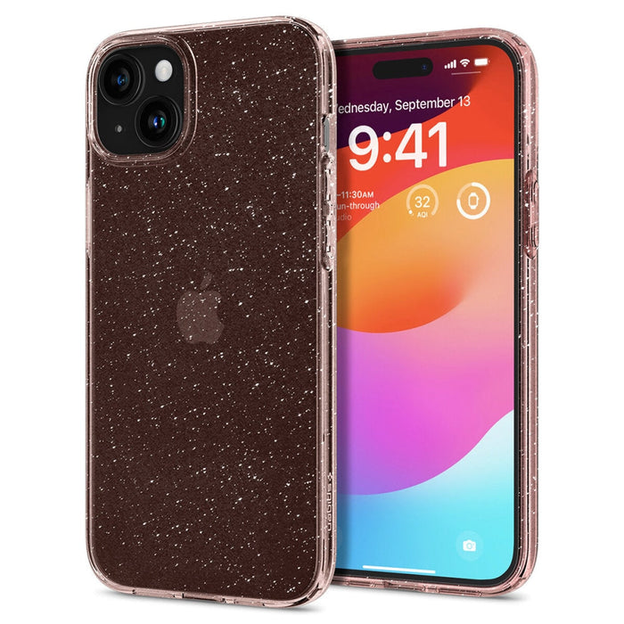 Кейс Spigen Liquid Crystal Glitter за iPhone 15 розов