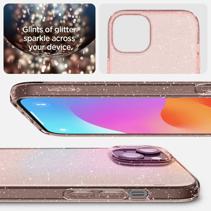 Кейс Spigen Liquid Crystal Glitter за iPhone 15 розов