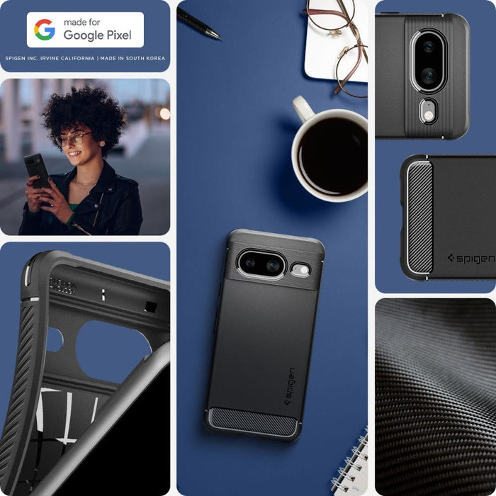 Кейс Spigen Rugged Armor за Google Pixel 8 матово черен