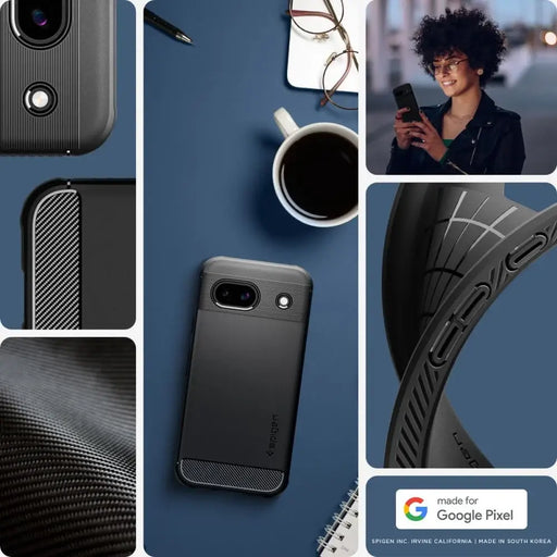 Кейс Spigen Rugged Armor за Google Pixel 8A матово черен