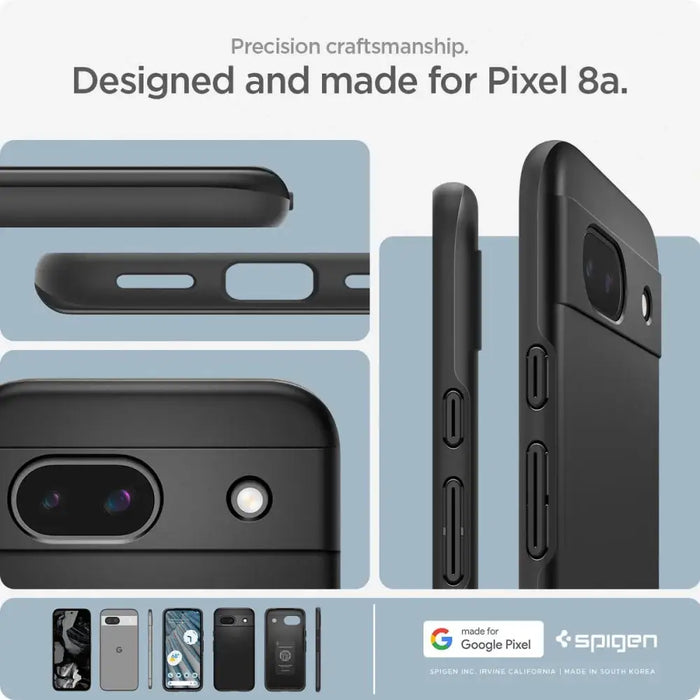 Кейс Spigen Thin Fit за Google Pixel 8A матово черен