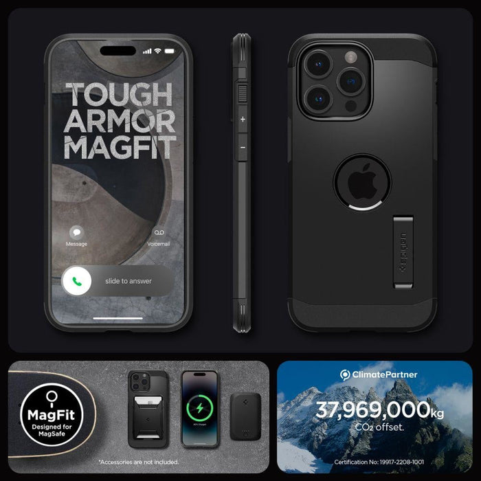 Кейс Spigen Tough Armor Mag за iPhone 15 PRO черен