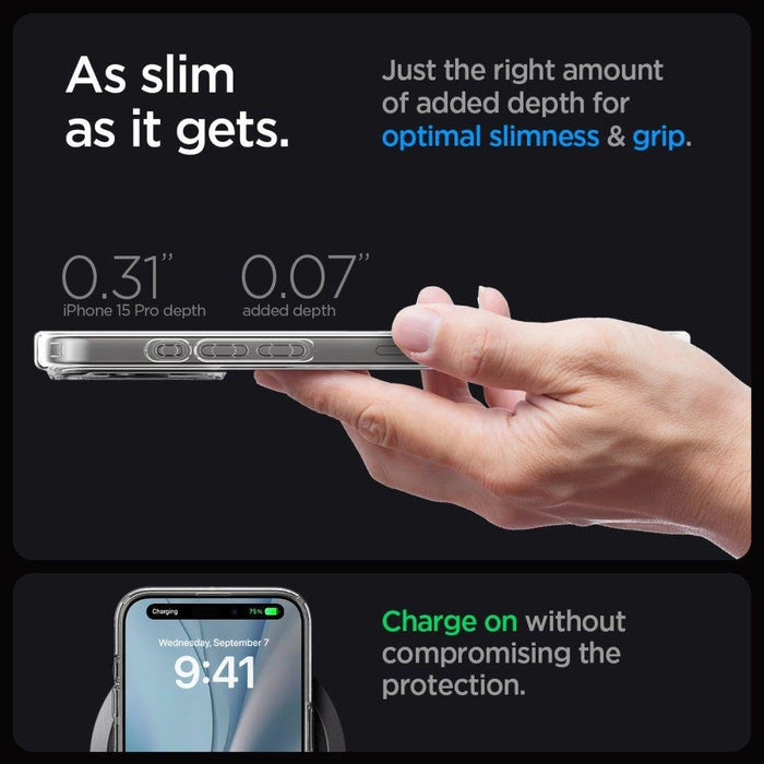 Кейс Spigen Ultra Hybrid Mag за iPhone 15 PRO Carbon Fiber