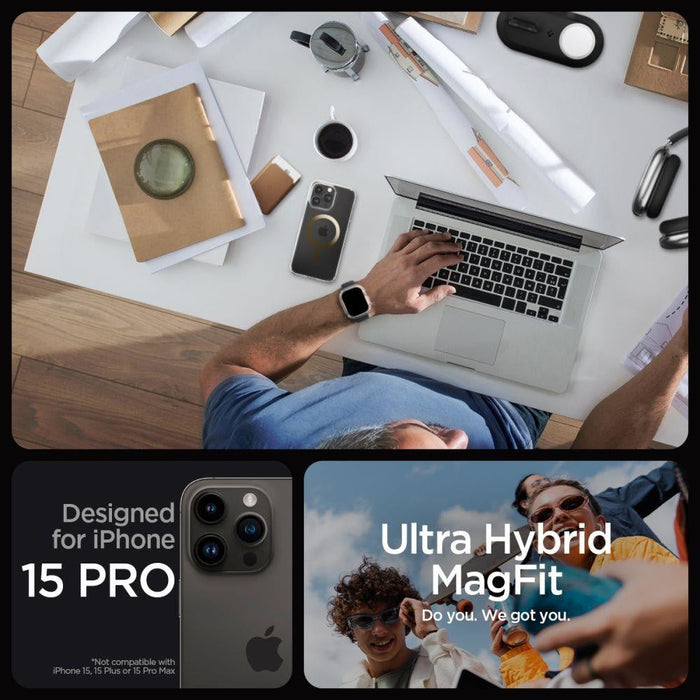 Кейс Spigen Ultra Hybrid Mag за iPhone 15 PRO златист
