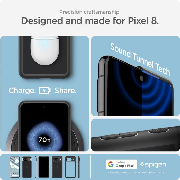 Кейс Spigen Ultra Hybrid за Google Pixel 8 матово черен