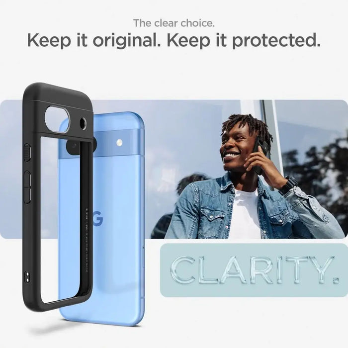 Кейс Spigen Ultra Hybrid за Google Pixel 8A матово черен