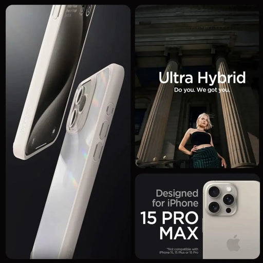 Кейс Spigen Ultra Hybrid за iPhone 15 Pro natural titanium