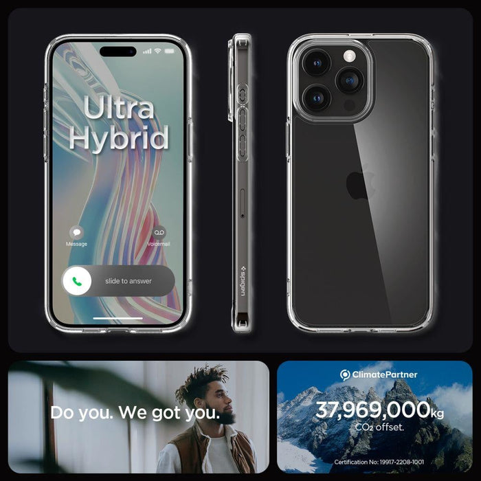 Кейс Spigen Ultra Hybrid за iPhone 15 PRO прозрачен