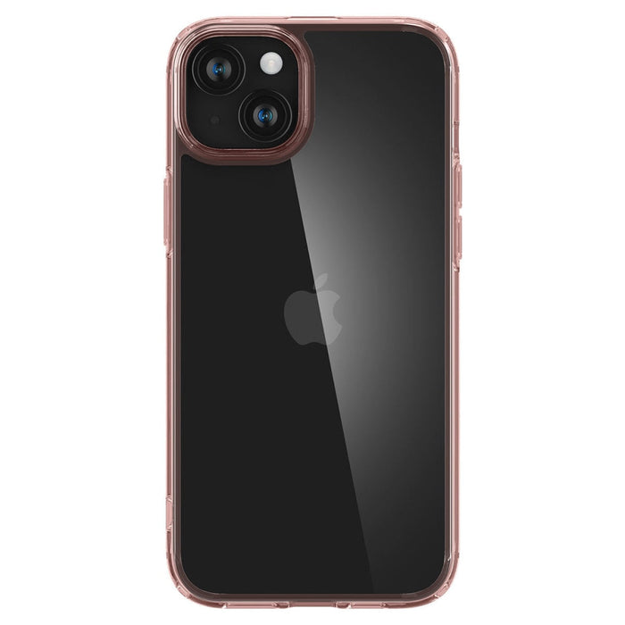 Кейс Spigen Ultra Hybrid за iPhone 15 с розова рамка