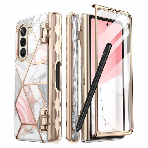 Кейс Supcase Cosmo Pen за Samsung Galaxy Z Fold5 marble pink