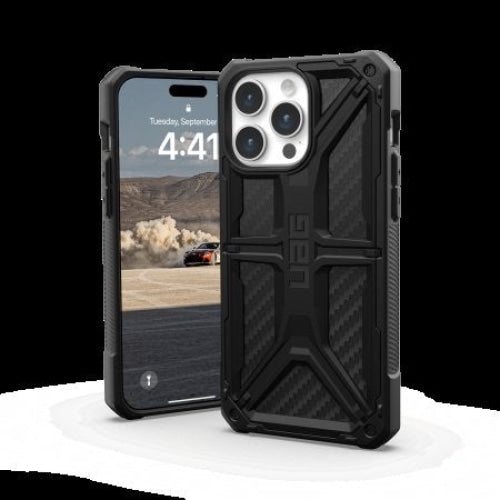 Кейс UAG Monarch за iPhone 15 Pro Max carbon fiber