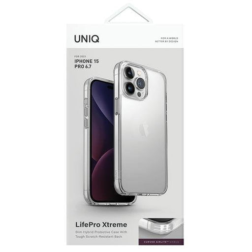 Кейс Uniq LifePro Xtreme за iPhone 15 Pro Max 6.7 прозрачен